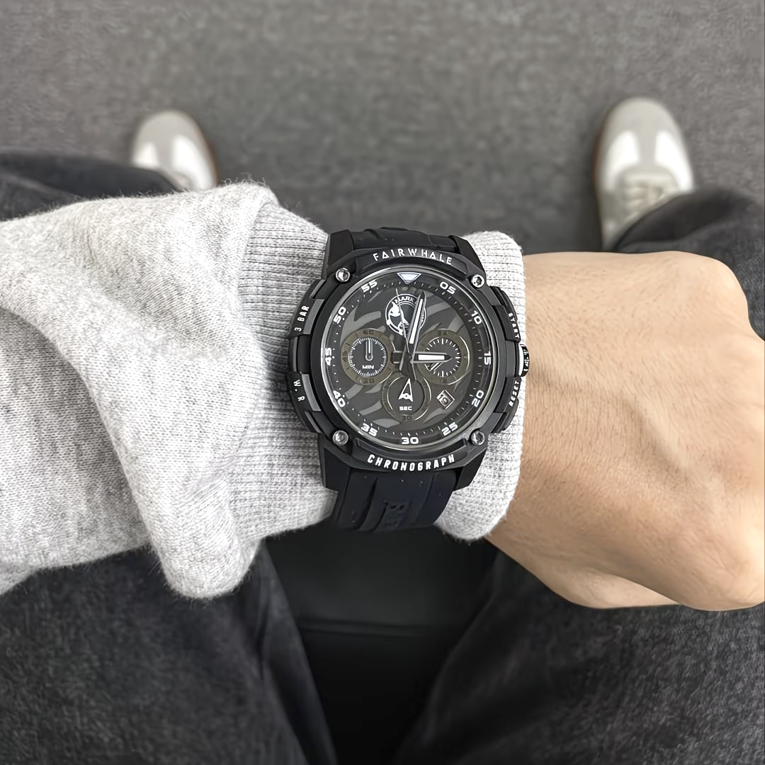 Fairwhale Luxury Chronograph Watch for Men with Premium Box