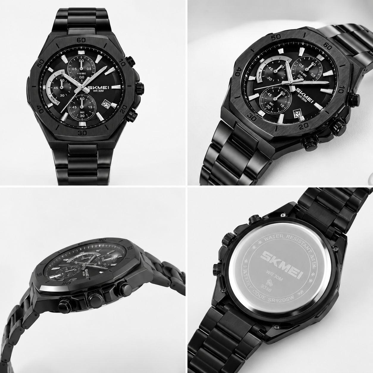 SKMEI Luxury Men's Quartz Chronograph Watch with Premium Box