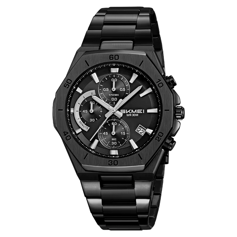SKMEI Luxury Men’s Chronograph Watch – Stylish Casual & Business Watch with Premium Box