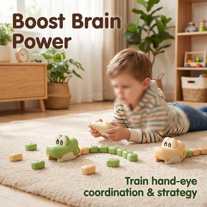 Educational Toy for Kids, Boost Brain Power, RC Greedy Snake Toy – Remote Control Magnetic Electric Snake Game