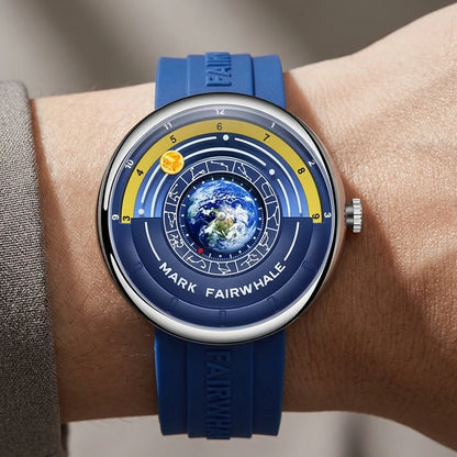 Mark Fairwhale Globe Dial Men’s Luxury Quartz Watch - FW-5700